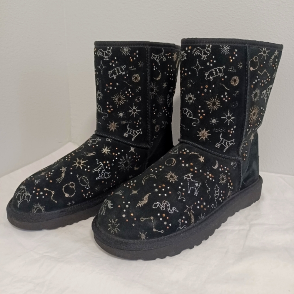 UGG Black Embellished Constellation Winter Boots